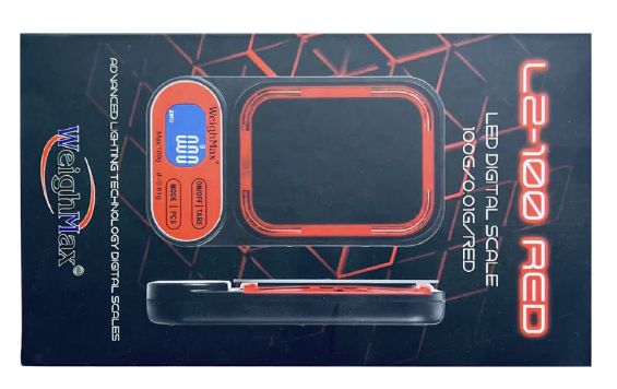 WEIGHMAX L2 LED DIGITAL SCALE 100g x 0.01g RED