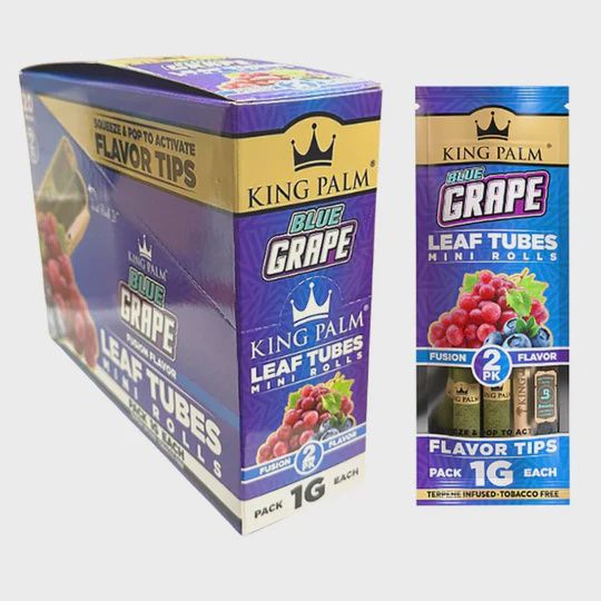 KING PALM LEAF TUBES MINI ROLLS 1G 2/PK 20PK/BOX BLUE GRAPE