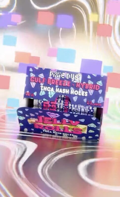 PIXIE DUST JELLY ROLLS Diamond+Badder THC-A 2.3g PreRoll 20/Box GULF BREEZE HYBRID