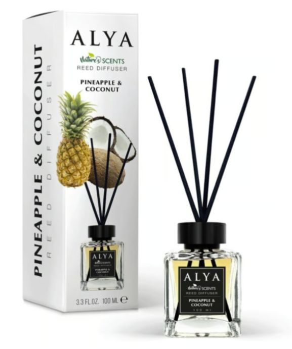 ALYA NATURES SCENTS REED DIFFUSER PINEAPPLE &amp; COCONUT