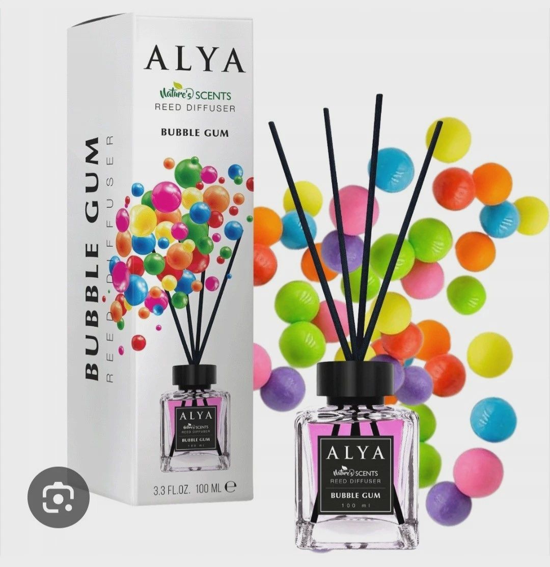 ALYA NATURES SCENTS REED DIFFUSER, Flavour: Bubble Gum