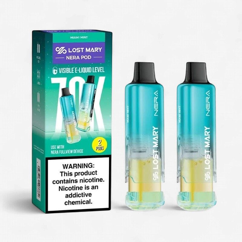 LOST MARY NERA POD 70K PUFF 10CT DISPOSABLE PODS 2CT/PK 5PK/BOX | MIAMI MINT