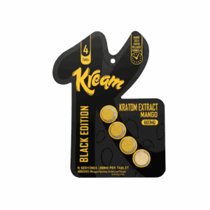 KREAM BLACK EDITION NEXT GEN KRATOM EXTRACT 200MG TABLETS 4TAB/PK 10PK/BOX | MANGO