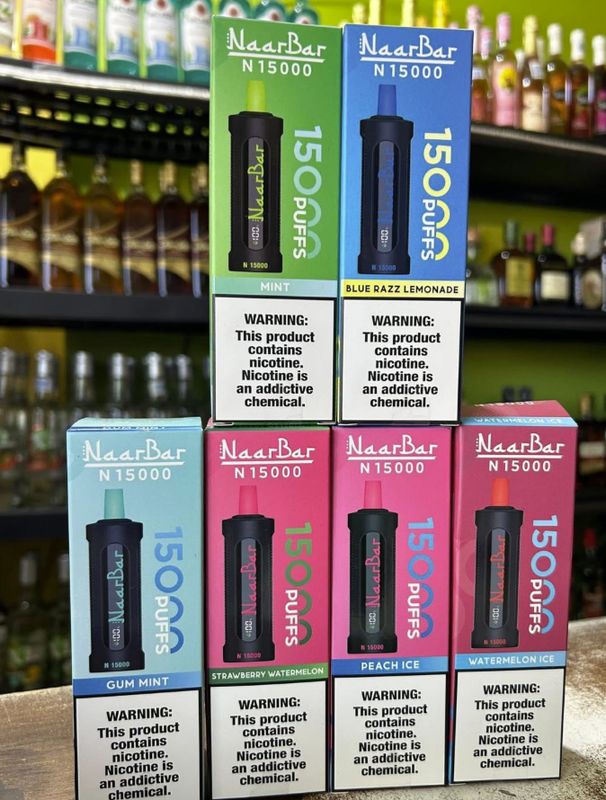 NAAR BAR 15000 PUFF HOOKA VAPES 6 COUNT BOX | GUM MINT