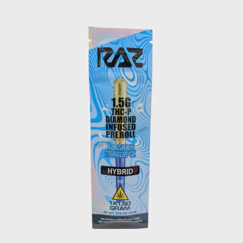 RAZ THC-P 1.5G DIAMOND PRE ROLLS 30CT/BOX | ALASKAN THUNDERFUCK (H)