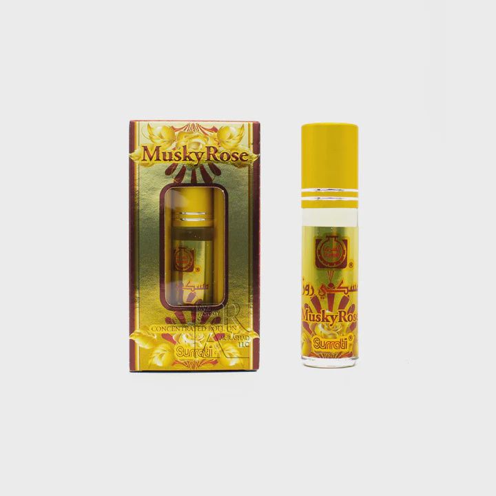 MUSKY BODY OIL 6ML ROLL ON BY DAMAS ROSE 6CT/PK SHER AL OUD