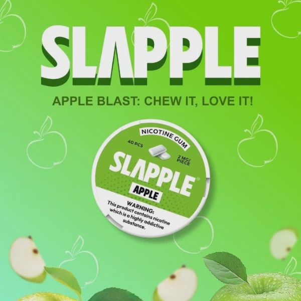 SLAPPLE 2MG NICOTINE GUM 5PK | APPLE