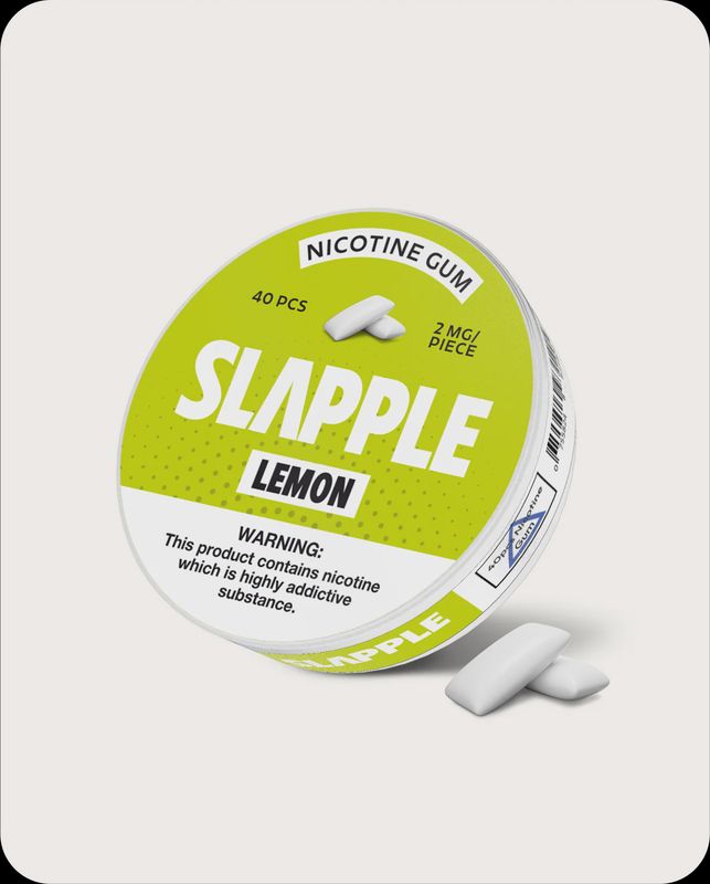 SLAPPLE 2MG NICOTINE GUM 5PK | LEMON