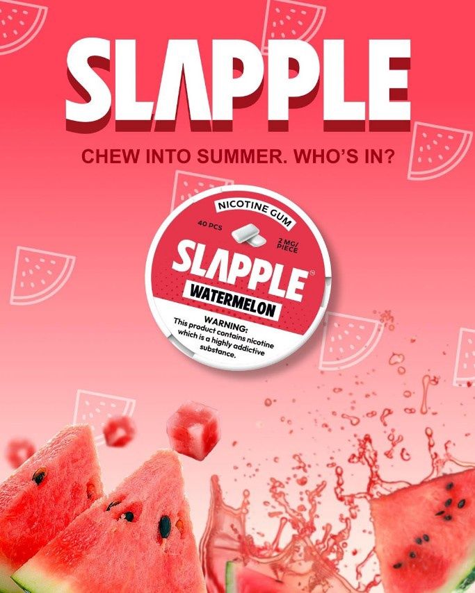 SLAPPLE 2MG NICOTINE GUM 5PK | WATERMELON