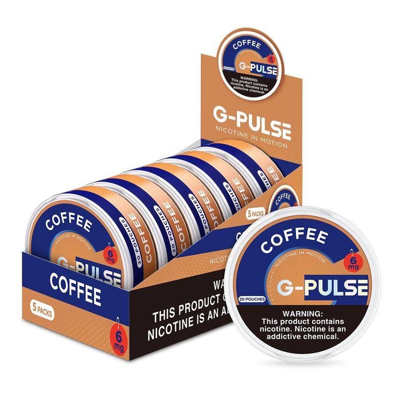 G-PULSE 6MG NICOTINE POUCHES 5PK | COFFEE