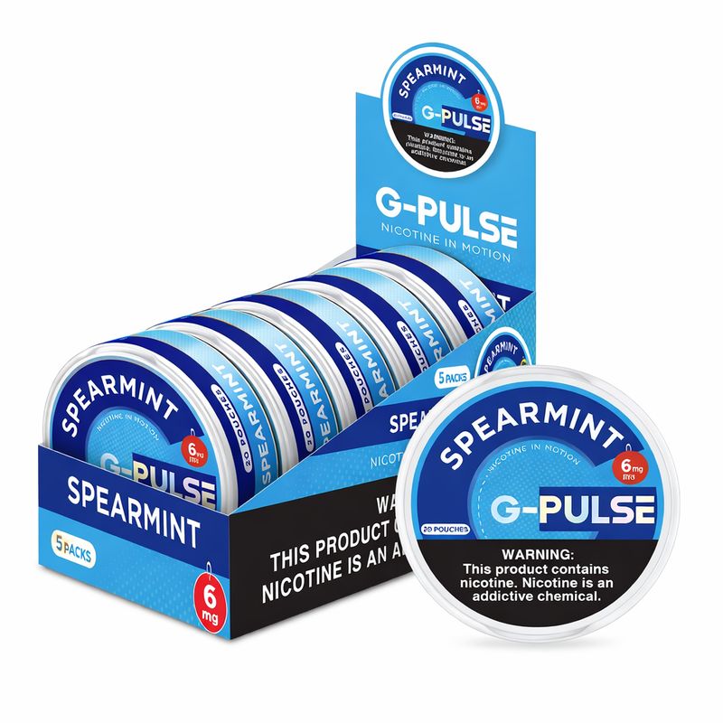 G-PULSE 6MG NICOTINE POUCHES 5PK | SPEARMINT