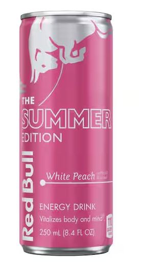 THE WHITE PEACH RED BULL ENERGY DRINK 8oz