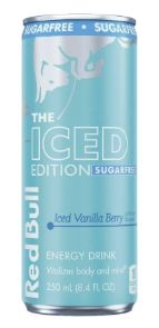 THE ICED VANILLA BERRY RED BULL SUGAR FREE ENERGY DRINK 8oz