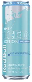 THE ICED VANILLA BERRY RED BULL SUGAR FREE ENERGY DRINK 12oz
