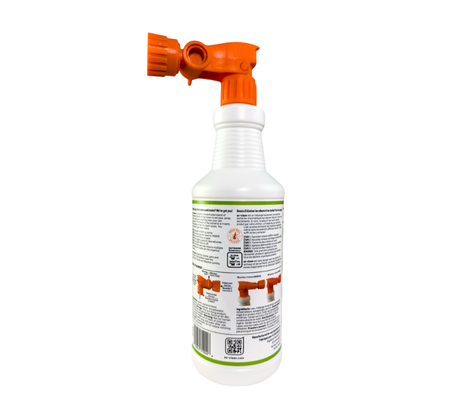 Ez-Clean Concentrated Bioenzyme, Indoor/Outdoor Odour Remover "HOSER" (1 L Spray With Hose Attachment)