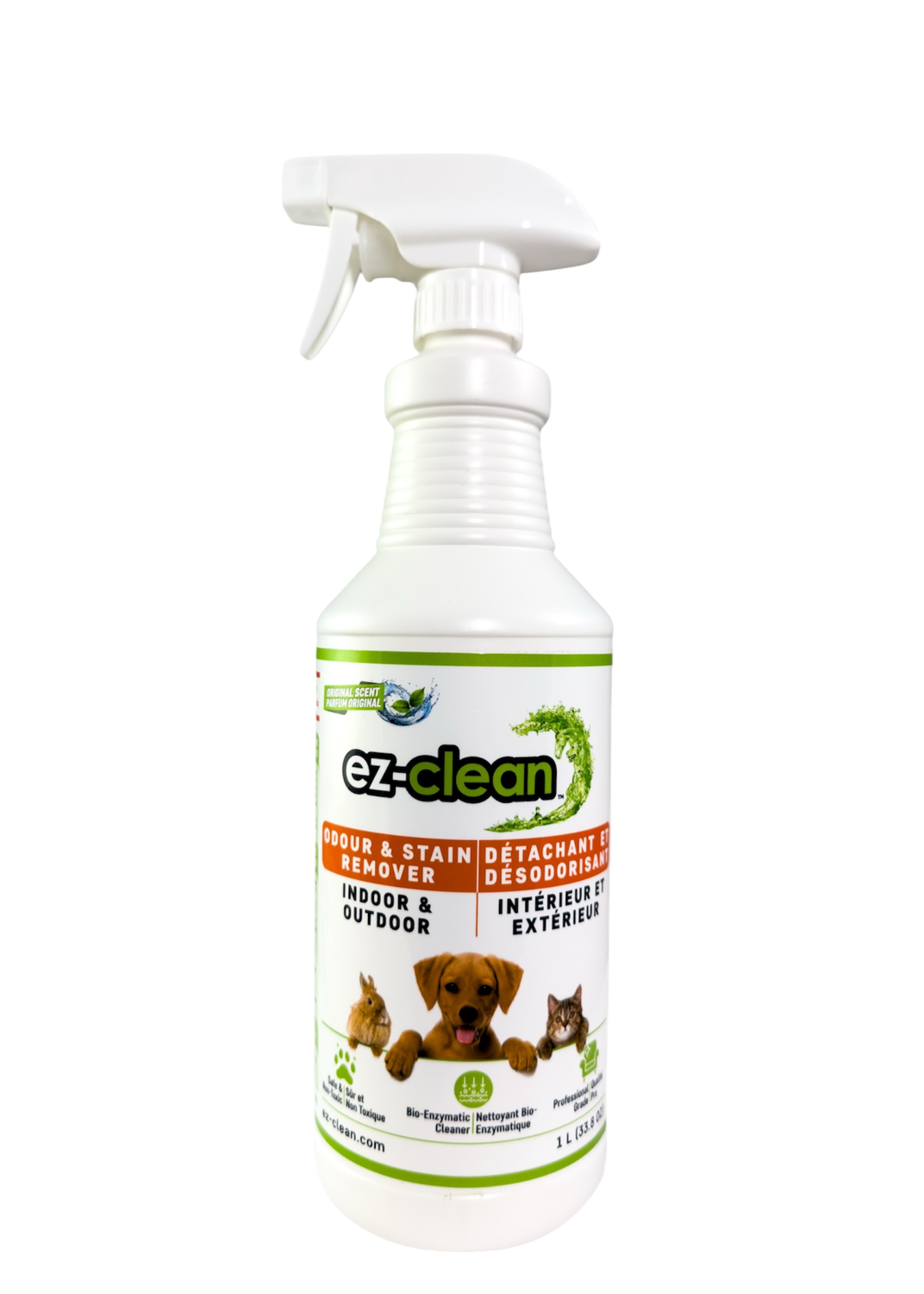 Ez-Clean Concentrated Bioenzyme, Indoor/Outdoor Odour Remover (1 L Spray), Scent: Original