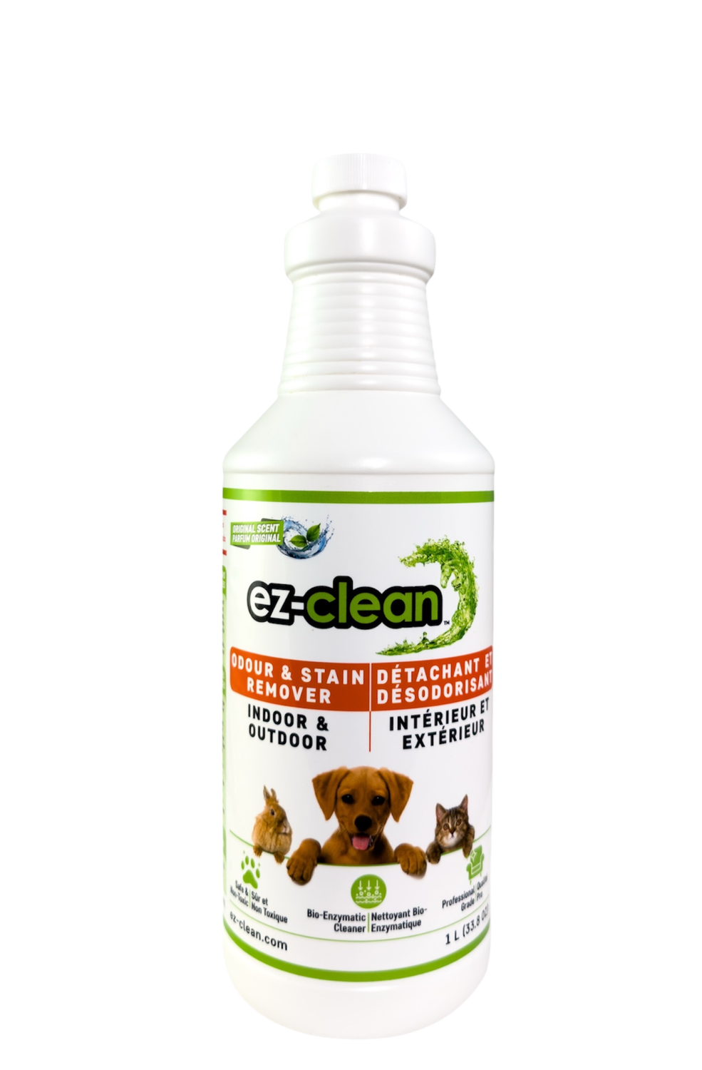 Ez-Clean Concentrated Bioenzyme, Indoor/Outdoor Odour Remover (1 Litre Refill), Scent Option: Original