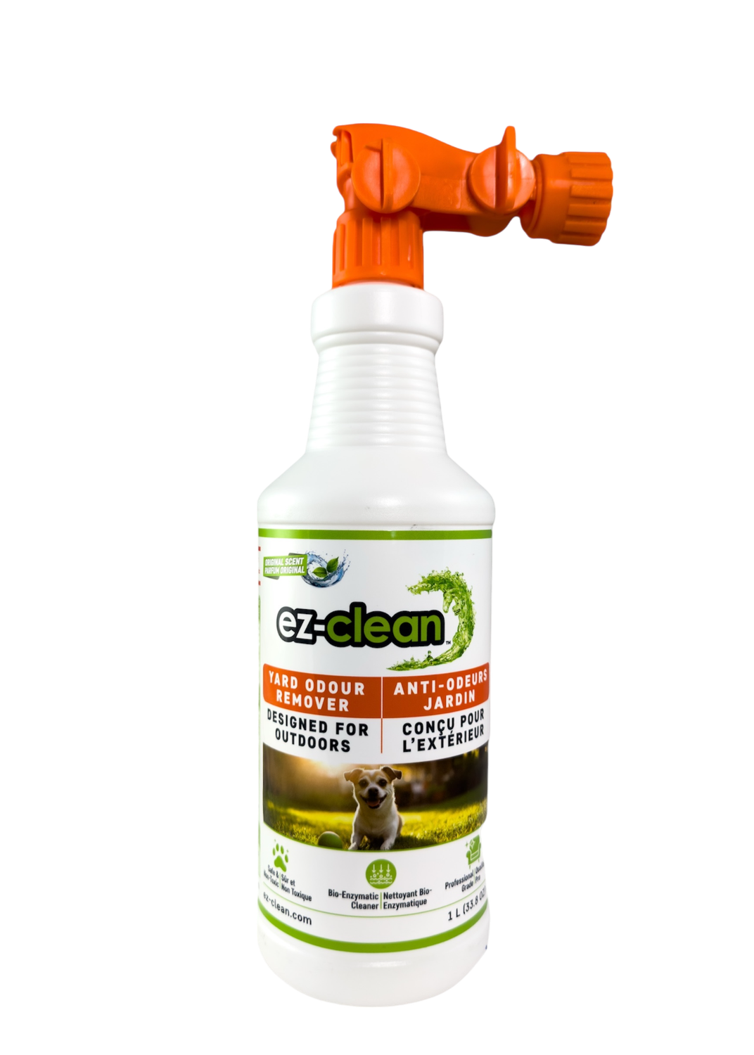 Ez-Clean Concentrated Bioenzyme, Indoor/Outdoor Odour Remover "HOSER" (1 L Spray With Hose Attachment), Scent: Original