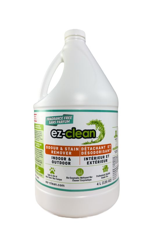 Ez-Clean Concentrated Bioenzyme, Indoor/Outdoor Odor Remover FRAGRANCE FREE(4 L Jug)