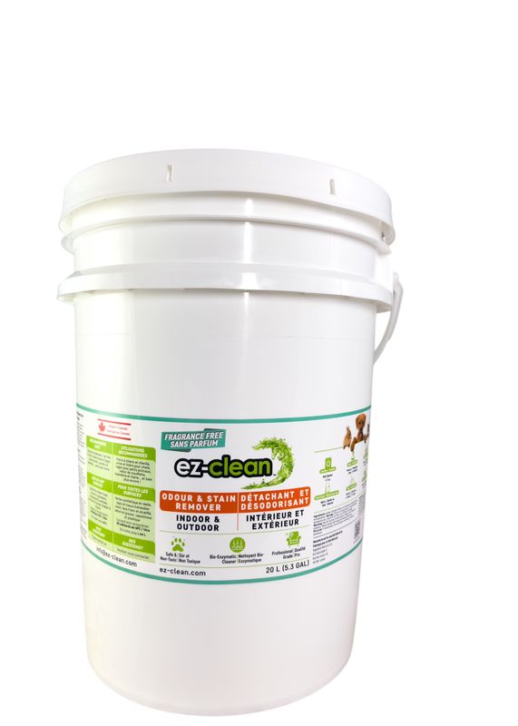 Ez-Clean Concentrated Bioenzyme, Indoor/Outdoor Odor Remover FRAGRANCE FREE(20 L Bucket)