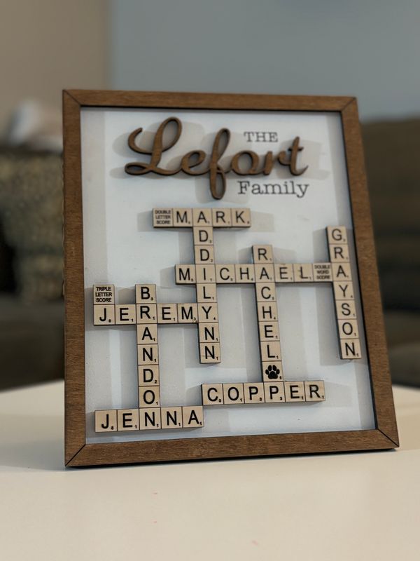 Personalized Scrabble Name Frame
