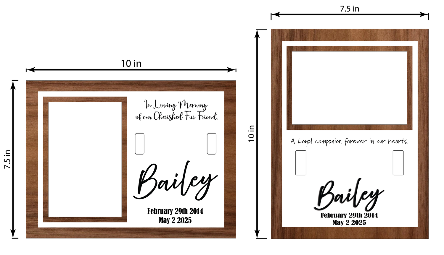Pet Memorial Collar Frame