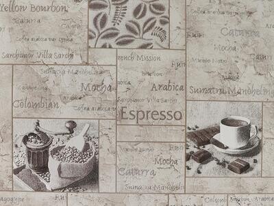 Арабика.
Артикул: 941хх, 942хх.
Кухонный винил на бумажной основе.
Размер: 0,53 х 10м