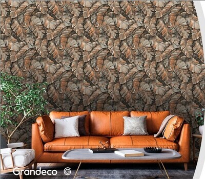 Jungle.
Артикул: R1280xx, R1281xx.
Обои горячего тиснения на флизелиновой основе.
Размер: 1,06 х 10,05м