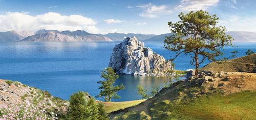 Легенды Байкала. Красивые фотообои на стену. Размер: 291х136 см.