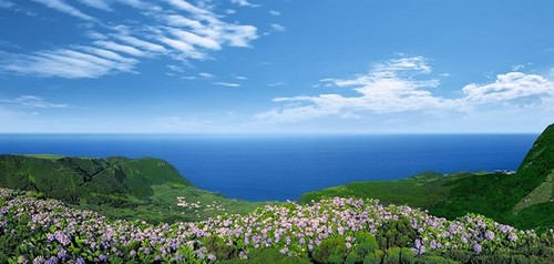 Морская панорама. Фотообои с видом моря. Размер: 408х194 см.