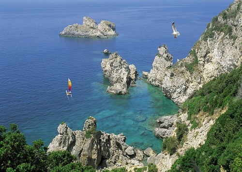 Каталония. Фотообои на стену,  море. Размер: 272х194 см.