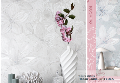 LOLA.  Артикул: 58906х, 58907х. Винил горячего тиснения на флизелиновой основе. Размер: 1,06 х 10,05м