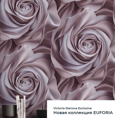 EUFORIA.                                                                                                Артикул: 58929х, 58930х.  Винил горячего тиснения на флизелиновой основе. Размер: 1,06 х 10,05м