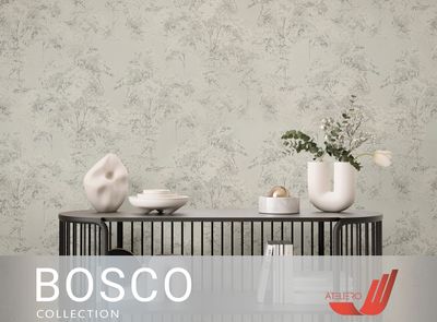 Bosco.    Артикул: 58912х, 58913х.       Винил горячего тиснения на флизелиновой основе.    Размер: 1,06 х 10,05м