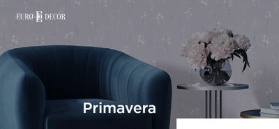 Primavera.   Артикул: 9293-хх, 9294-хх.   Винил горячего тиснения на флизелиновой основе.   Размер: 1,06 х 10,05м.