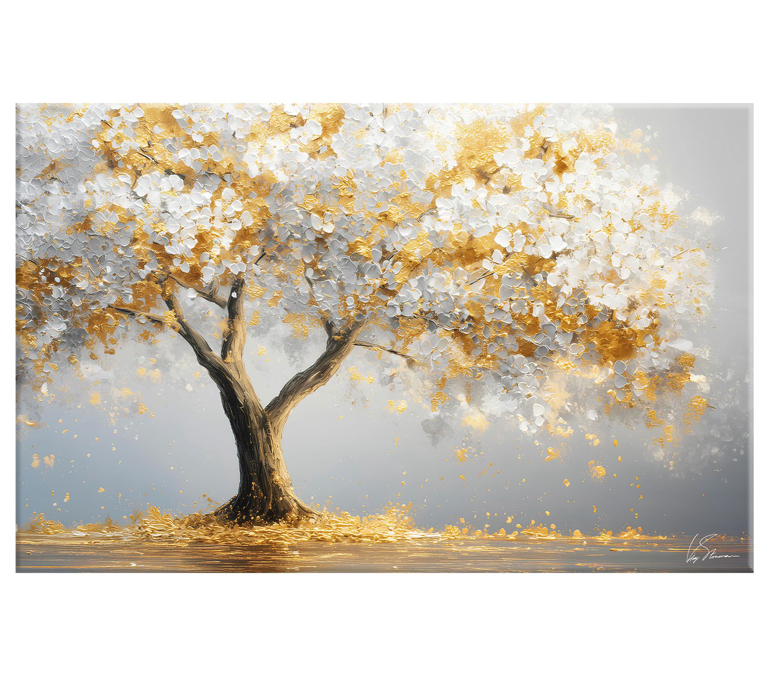 Картина на холсте GOLDEN TREE арт.8271139, размер 110*70 см
