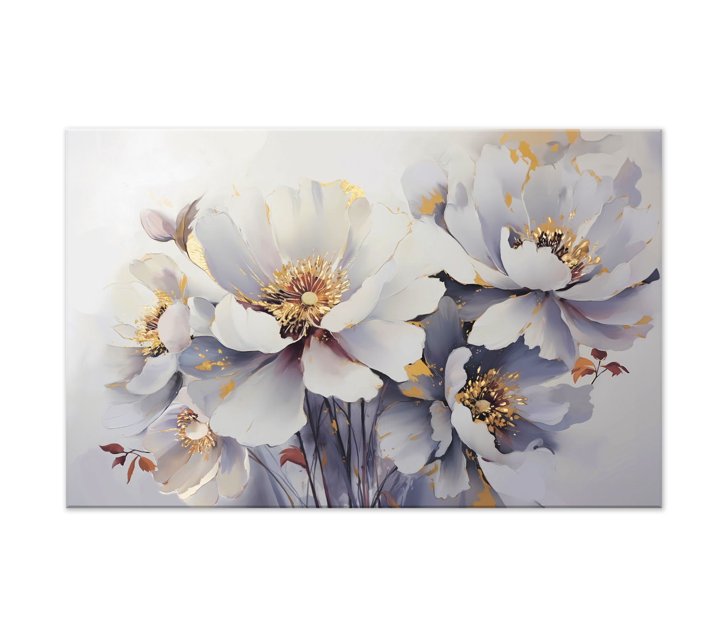 Картина на холсте WHITE FLOWERS арт. 8271012, размер 110*70 см