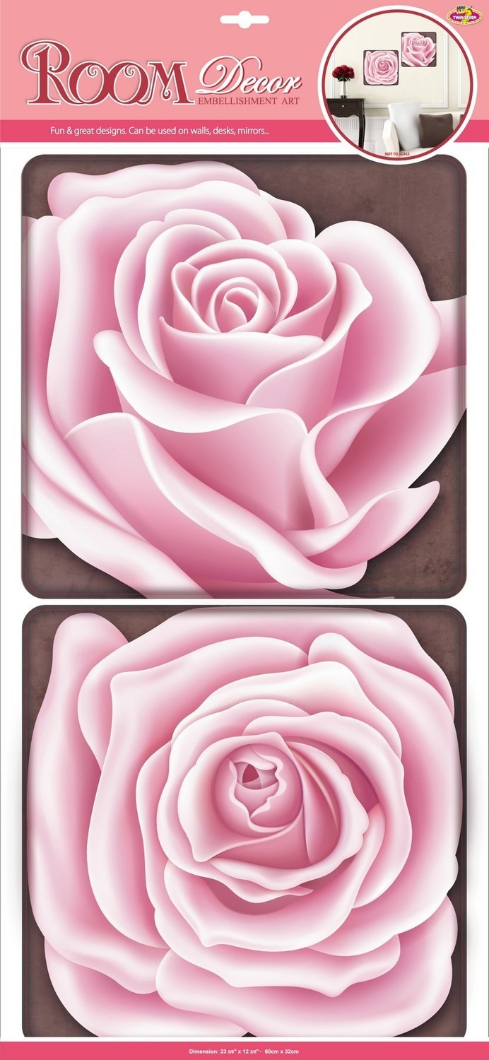 RСА 2405 Две розы. Стикеры наклейки на стену. Размер:60*32 см.Материал-ПВХ, влагостойкие. Количество элементов-2