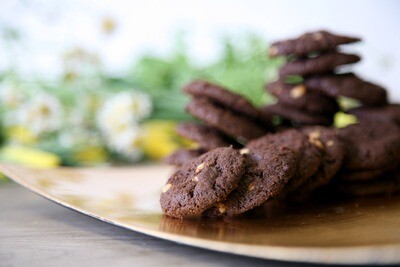 Chocolate Piñon Cookies