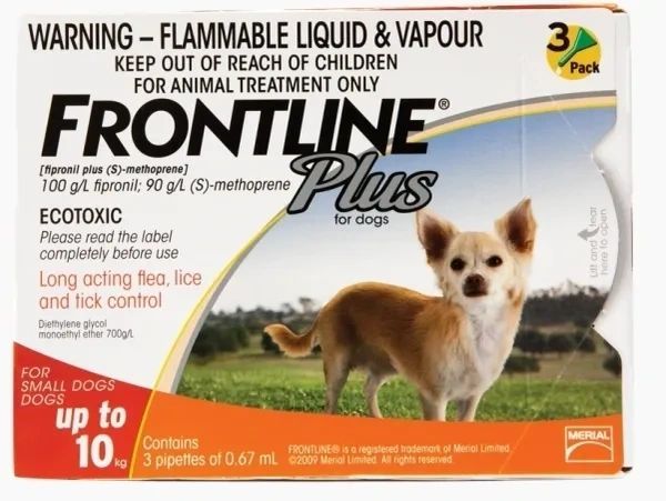 Frontline Plus Dog Small 1-10kg 3 dose pack
