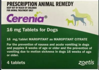 Cerenia 16 mg tablets (4) * prescription required