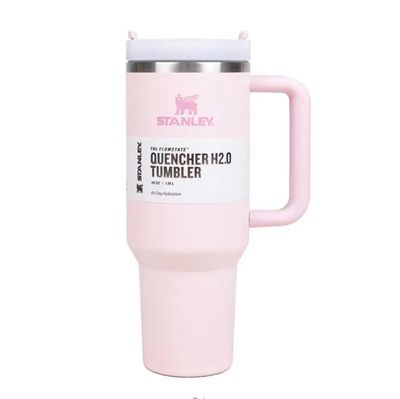 Stanley 30oz/40oz Tumbler With Lid and Straws Stainless Steel Coffee Tumbler with Handle Leak Proof Coffee Cup In The Color Pink