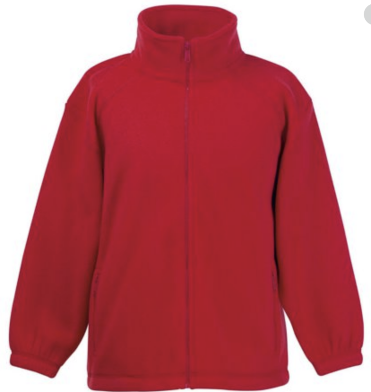 Manor Primary Red Fleece with School Logo