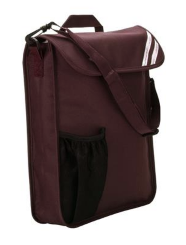 Henhurst Ridge Burgundy Portrait Book Bag with School Logo