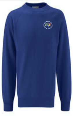 Heathfields Royal Blue Sweatshirt with School Logo