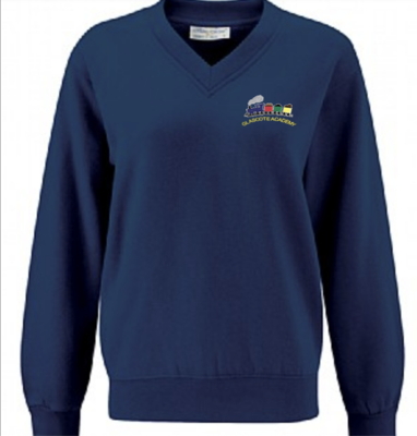 Glascote Academy Navy V-Neck with School Logo