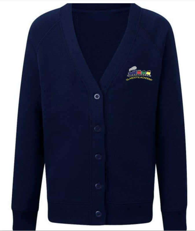 Glascote Academy Navy Cardigan with School Logo