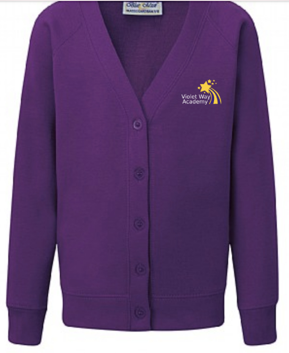 Violet Way Academy Cardigan with School logo