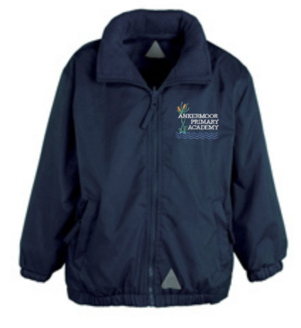 Ankermoor Navy Coat with School Logo