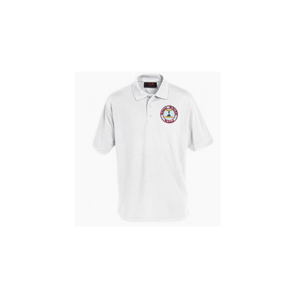 Repton White Polo with School Logo